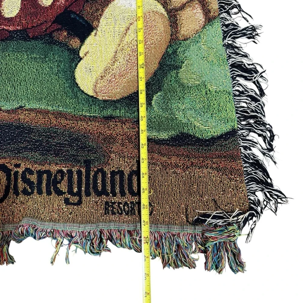 VTG Walt Disney World Mickey and Minnie Mouse Picnic Tapestry Afghan Throw 50x60